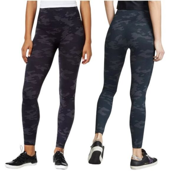 SPANX Look at Me Now High-Waisted Seamless Leggings in Black Camo Size S - Picture 8 of 14